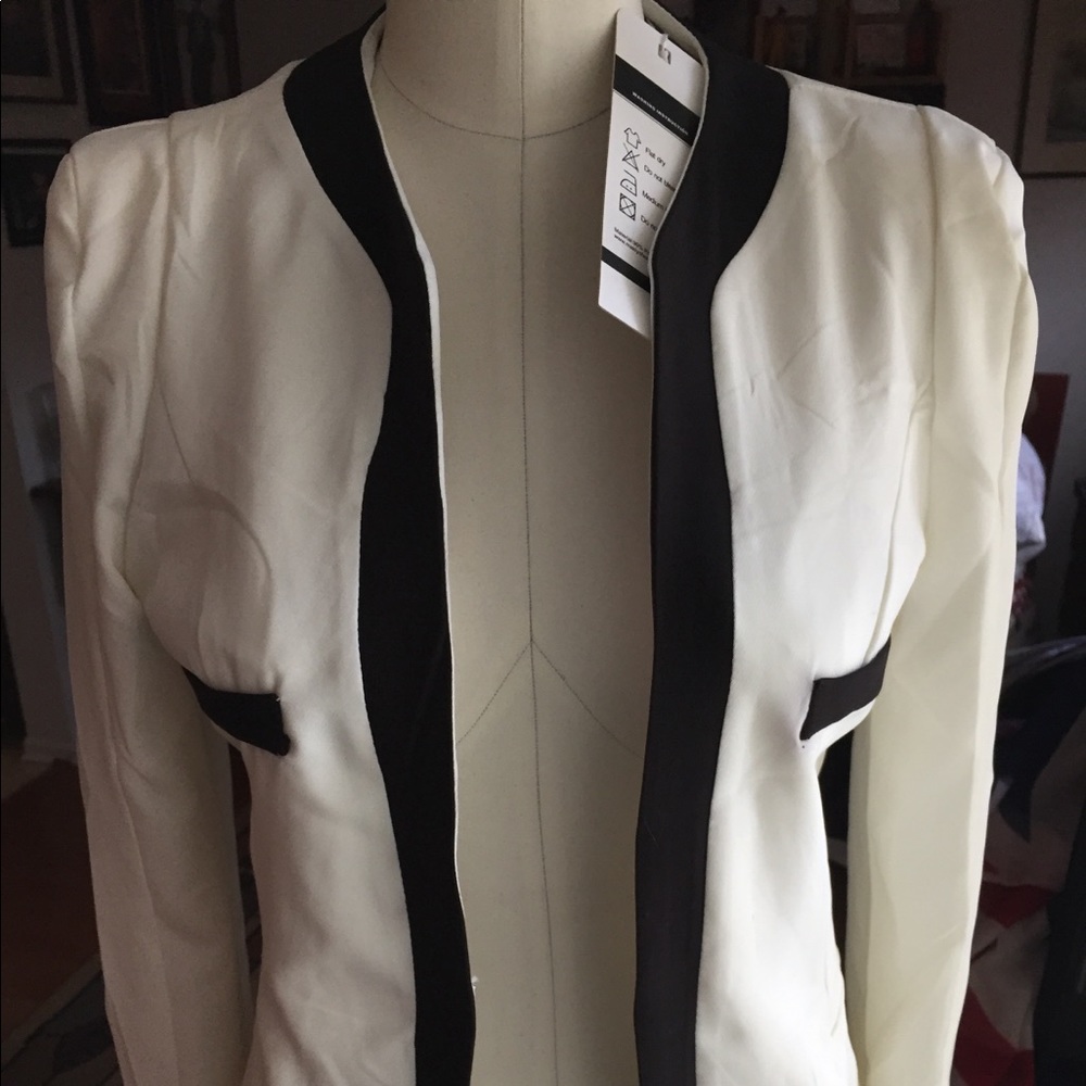 Black and white blazer
